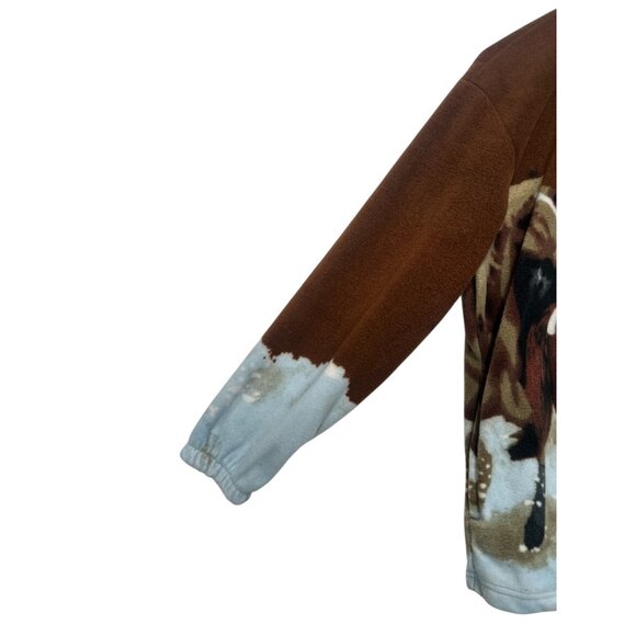 Kokopelli Horses Novelty Fleece Jacket Medium Full Zip Rodeo Cowgirl Cowboy Ranc - Picture 12 of 14